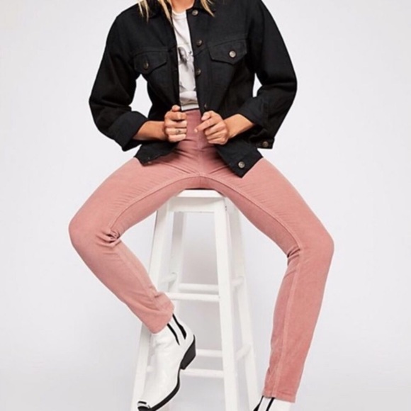 Free People Pants - Free People High Rise Corduroy Crop Pants